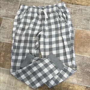 Old Navy Gray and White Pajama Pants PJs Mens Medium M